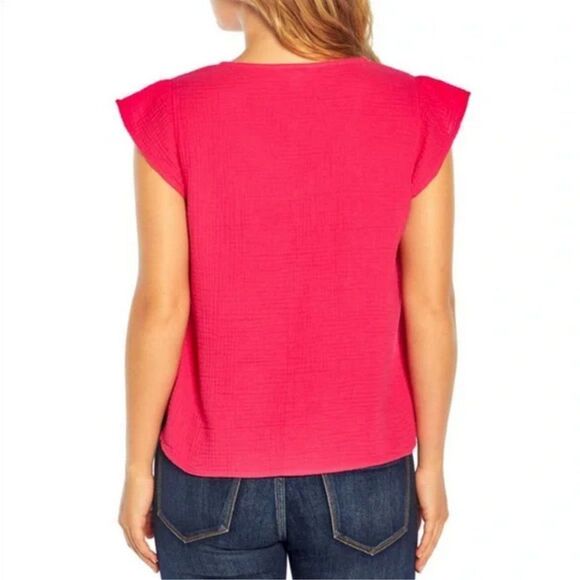 Three Dots Double Gauze Top - Picture 3 of 4